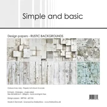 Simple and Basic Design Papers "RUSTIC BACKGROUNDS" SBP765