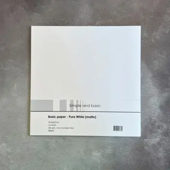 Simple and basic "Basic Paper - Pure White (matte) SBB002