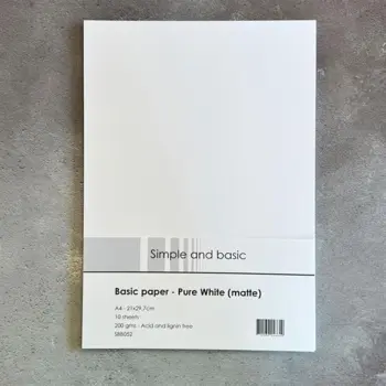 Simple and basic "Basic Paper A4 - Pure White (matte) SBB052