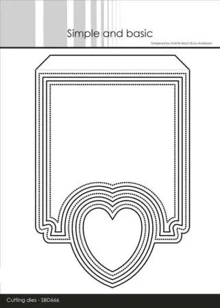 Simple and Basic dies "A6 Heart Card front" SBD666