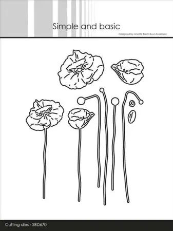 Simple and Basic dies "Poppies" SBD670