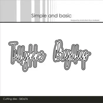 Simple and Basic dies "Tillykke / Bryllup" SBD676