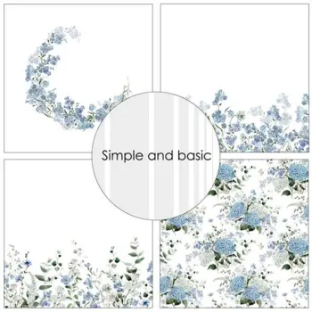 Simple and Basic Design Papers "Blue delicate florals" SBP566