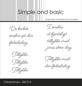 Simple and basic Clearstamp "Danish texts" SBC214