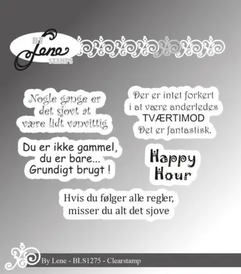 BY Lene Clearstamp "Danske tekster" BLS1275