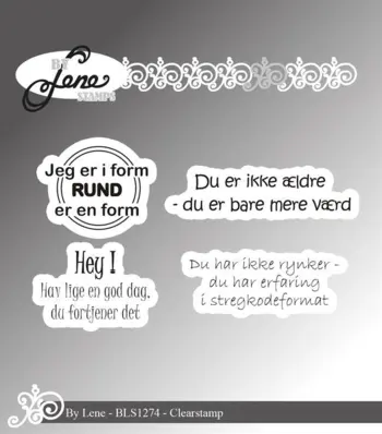 BY Lene Clearstamp "Danske tekster" BLS1274