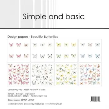Simple and Basic Design Papers "Beautiful Butterflies" SBP767