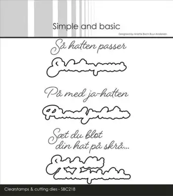 Simple and basic Clearstamp & dies "Danske tekster" SBC218