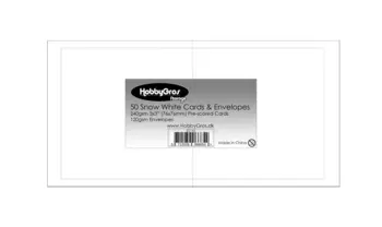 HobbyGros Storage - 50 Sæt - 3x3" / 76x76mm - Kort/Kuverter "Snow White" SS141