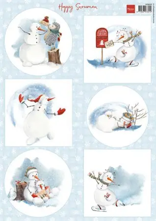 3D ark Marianne Design Sheets "Happy Snowmen" VK9658