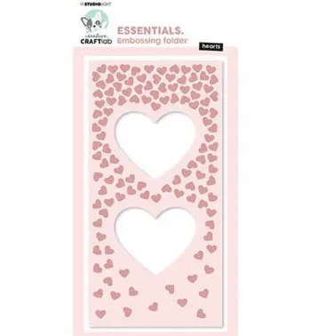 Studio Light Embossingfolder + Dies "Slimline Hearts" CCL-ES-EMB13