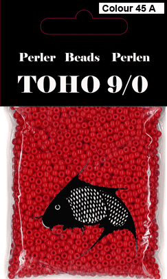 TOHO-perler rød 45A