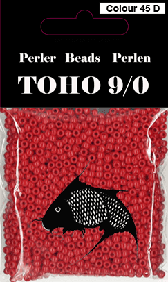 TOHO-perler m.rød 45D