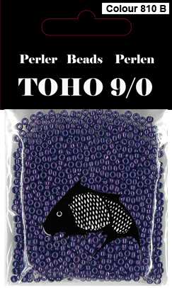 TOHO-perler matal lilla 810B