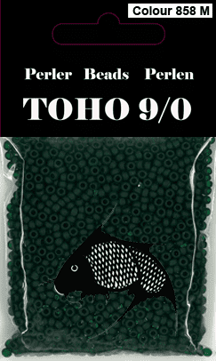 TOHO-perler m.grøn 858M