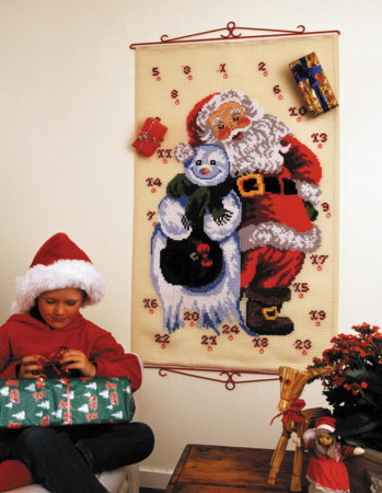 Julekalender julemand og snemand, 80 x 127cm