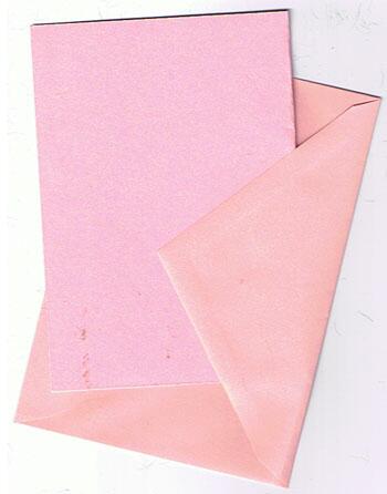 Kort med kuvert rosa
