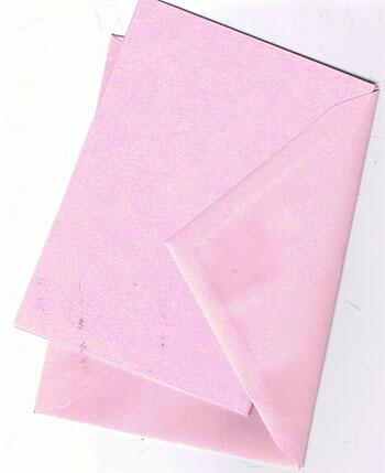 Kort med kuvert l.lilla