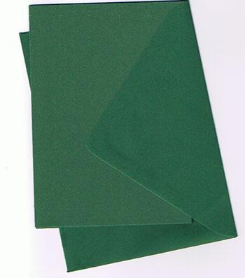 Kort med kuvert C6 m.grøn 25stk.