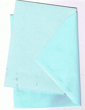 Kort med kuvert C6 l.blå 25stk.