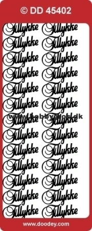 Stickers tillykke 45402 guld