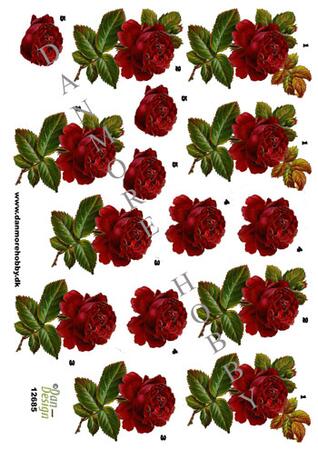 3D ark Dan-design Rød rose