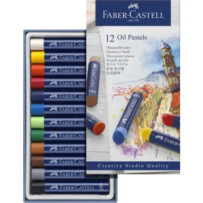 Oliepastelkridt 12 farver