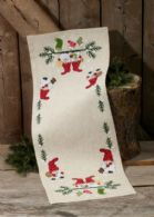 Juleløber nisser & sokker, 34 x 87cm