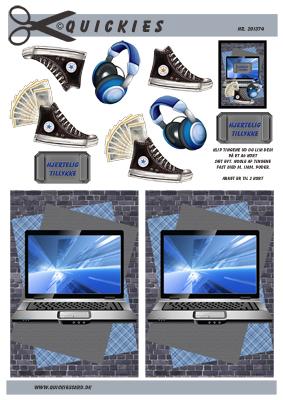 3D ark Quickies blå PC og sko