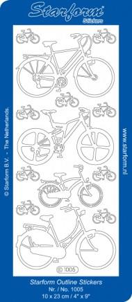 Stickers Cykel 1005 sølv Starform
