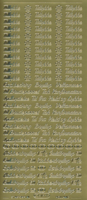 Stickers Tillykke og diverse begivenheder 616 guld Starform