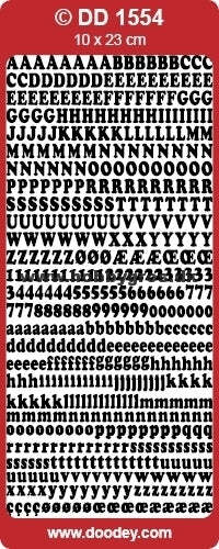 Stickers Tal og Bogstaver 6mm 1554 sølv