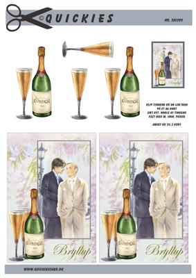3D Quickies, Bøsse brudepar med champagne