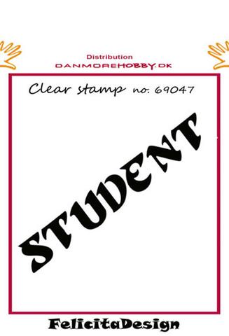 Stempel tekst "Student" vandret