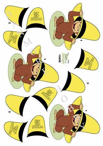3D ark Dan-design abe med gul hat