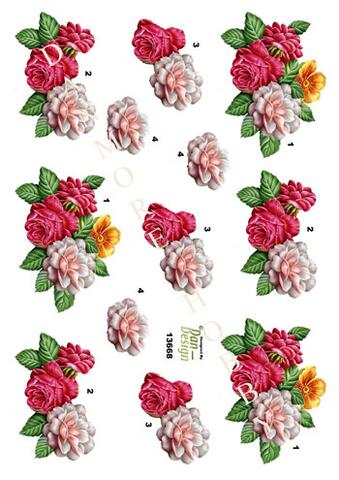 3D ark Dan-design blomster roser