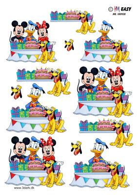 3D ark HM easy Mickey, Minnie, Anders And og Pluto
