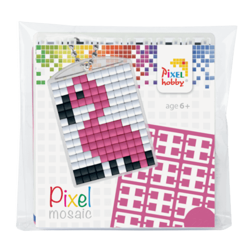 Pixel nøgleringsæt flamingo