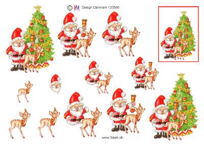 3D ark HM-design Julemand ved juletræ
