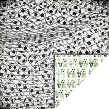 Scarpark Felicita design 2-sidet 12"x12", 200gr. LOVE med fodbold