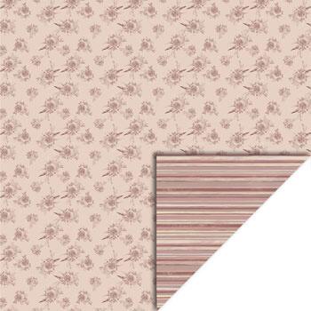 Scarpark Felicita design 2-sidet 12"x12", 200gr. Gl. rosa roser / striber