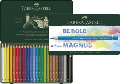 Albrecht Dürer akvarelblyanter, tinæske med 24 farver