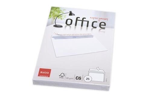ELCO office kuvert hvid C6, 25stk.