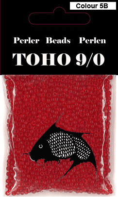 TOHO-perler klar rød 5B