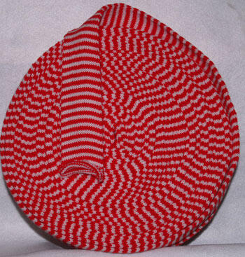 Tubestrik rød/hvid 1cm pr. m