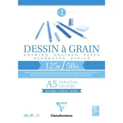 Clairefontaine Tegneblokke 125g. A5