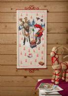 Julekalender Julemand og ren, 35 x 67cm