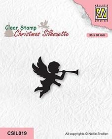 NS Clearstamp "Angel with trumpet" CSIL019