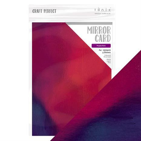 Tonic/Craft Perfect - Iridescent Mirror Card "Purple Rain" A4 9773E