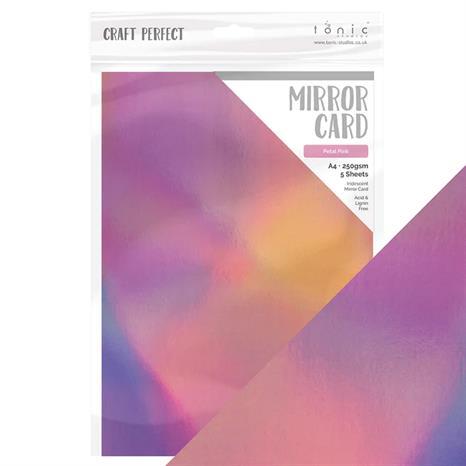 Tonic/Craft Perfect - Iridescent Mirror Card "Petal Pink" A4 9775E